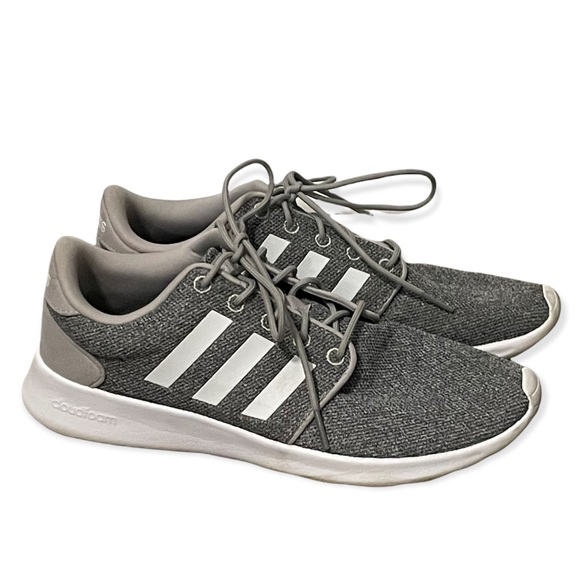 adidas Shoes - Adidas Cloudfoam Memory Foam Grey White Lace Up Sneakers Shoes Size 8.5 Stripe